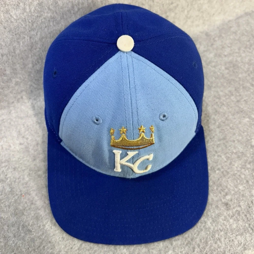 Kansas City Royals New Era 9FORTY Snapback Cap Blue KC Crown MLB